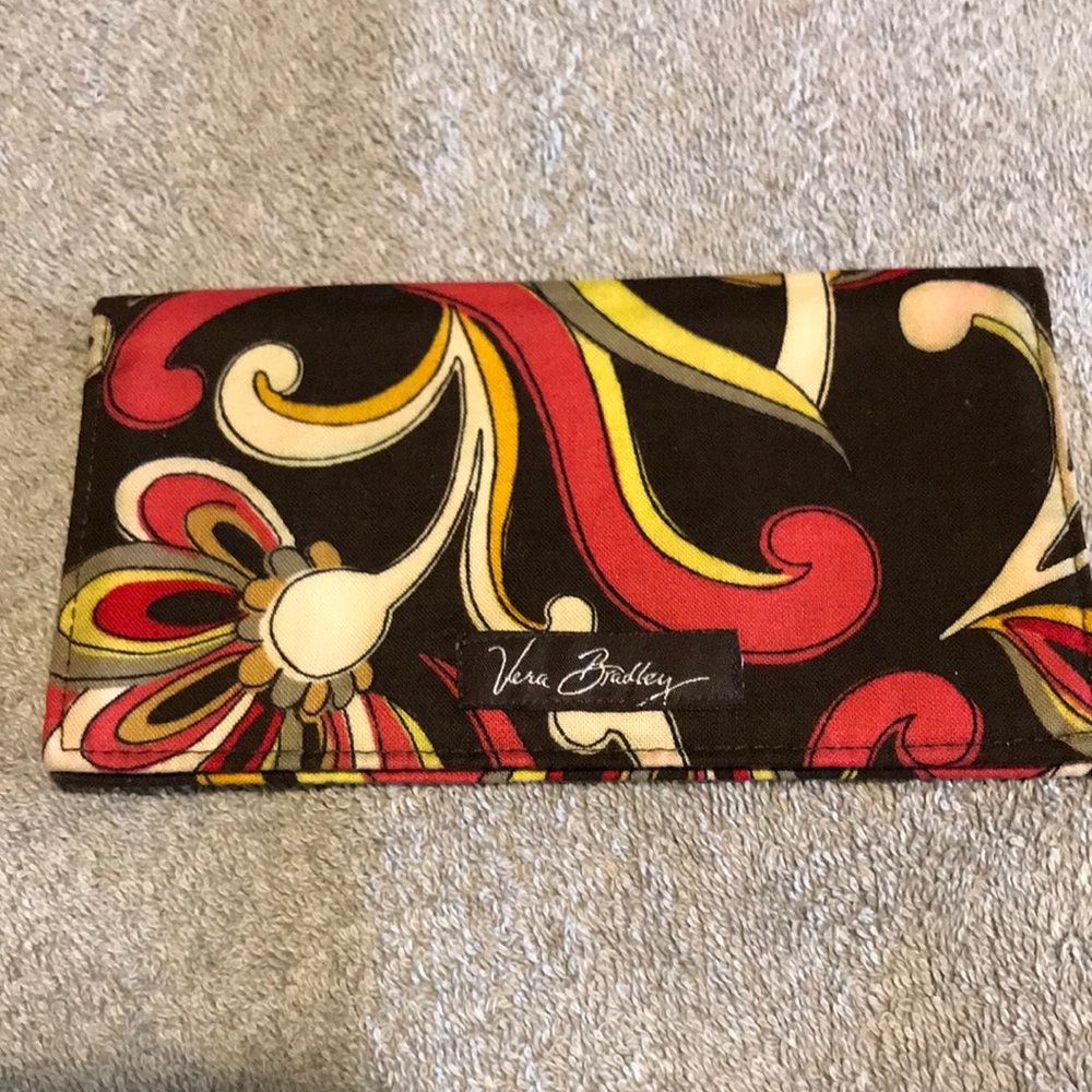 Vera Bradley Puccini Brown Checkbook Cover